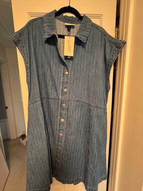 Universal Thread Light Wash Denim Shirt Dress